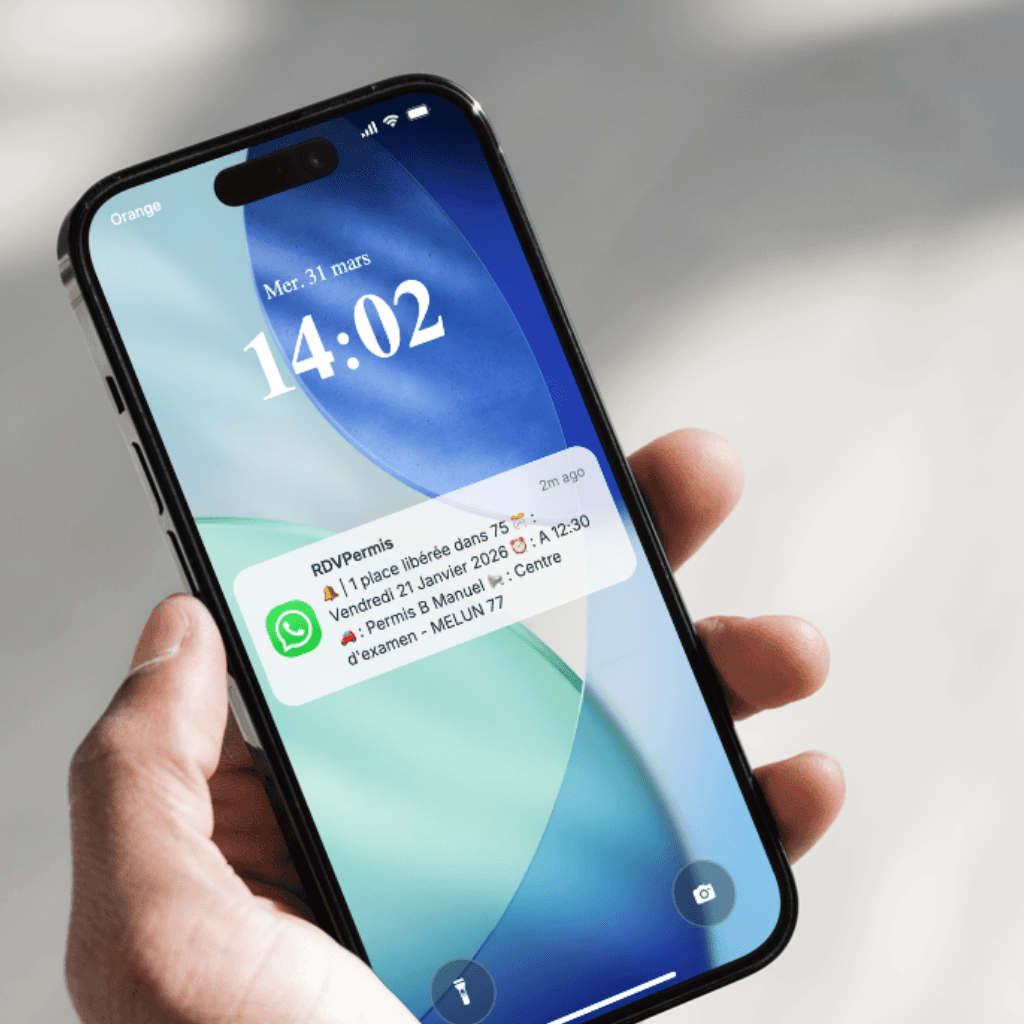 Alerte RDV permis Telegram Illustration